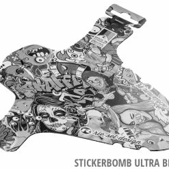 Rie:sel Design Schlamm:PE Mudguard -Porte-bidons Soldes Boutique 02 riesel design schutzblech mudguard front schlammpe stickerbomb ultra black