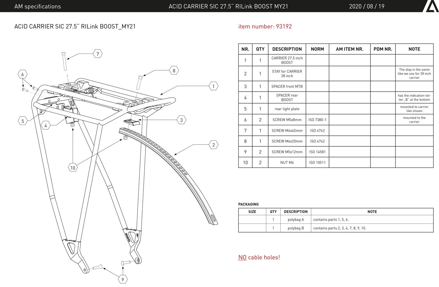 ACID Porte-bagages SIC 27,5" RILink Boost 4 ACID Porte-bagages SIC 27,5" RILink Boost – Image 2