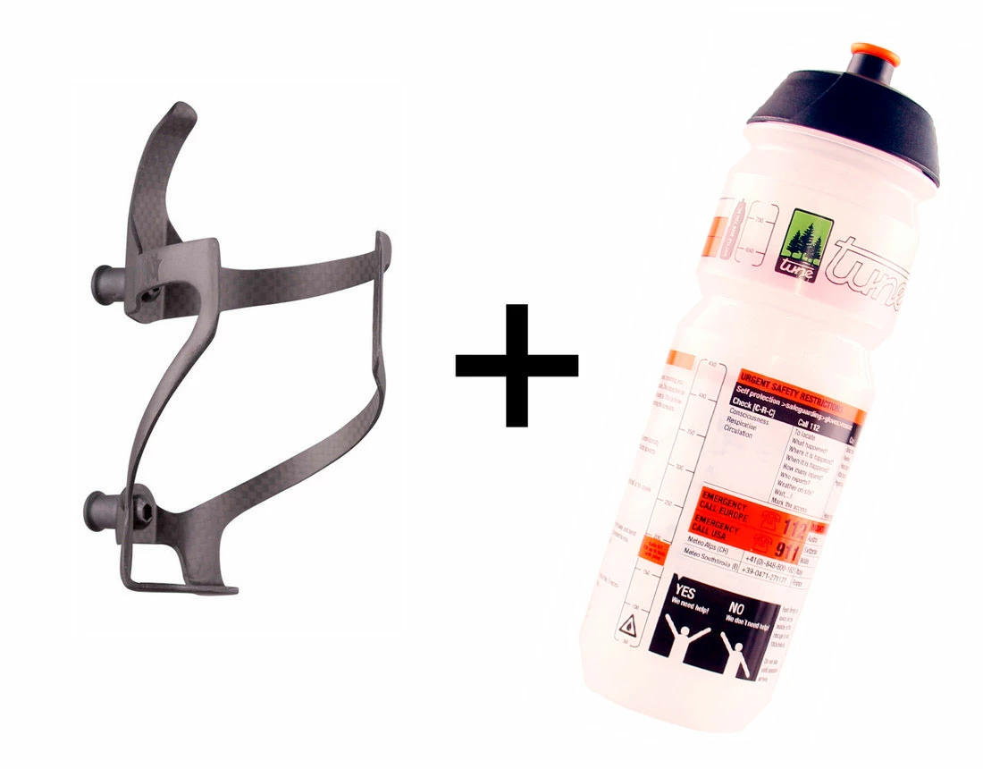 Tune Linksträger En Carbone à Gauche + Gourde De 750ml 3 Tune Linksträger En Carbone à Gauche + Gourde De 750ml