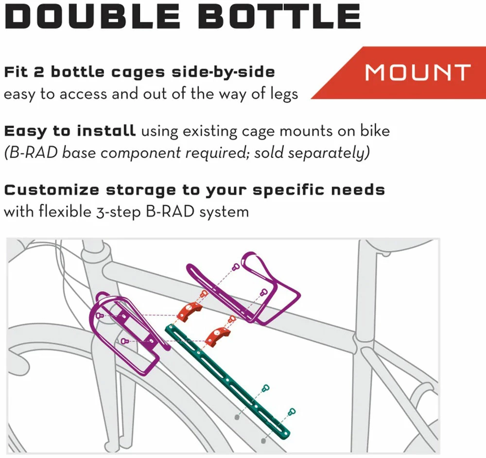 Wolf Tooth Components B-RAD Double Bottle Adapter 4 Wolf Tooth Components B-RAD Double Bottle Adapter – Image 2