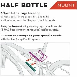 Wolf Tooth Components B-RAD Half Bottle Adapter -Porte-bidons Soldes Boutique Wolf Tooth B RAD Half Bottle Adapter 2