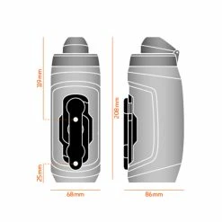 Fidlock TWIST Bouteille 590 + Base Pour Vélo -Porte-bidons Soldes Boutique fidlock twist bottle590 blackbikebase dimensions