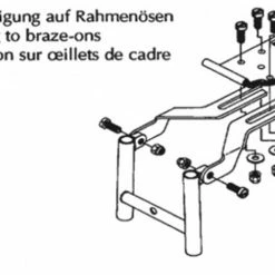 PLETSCHER Fixation Du Porte-bagages Sur Les œillets Du Cadre 165mm -Porte-bidons Soldes Boutique p2 d1